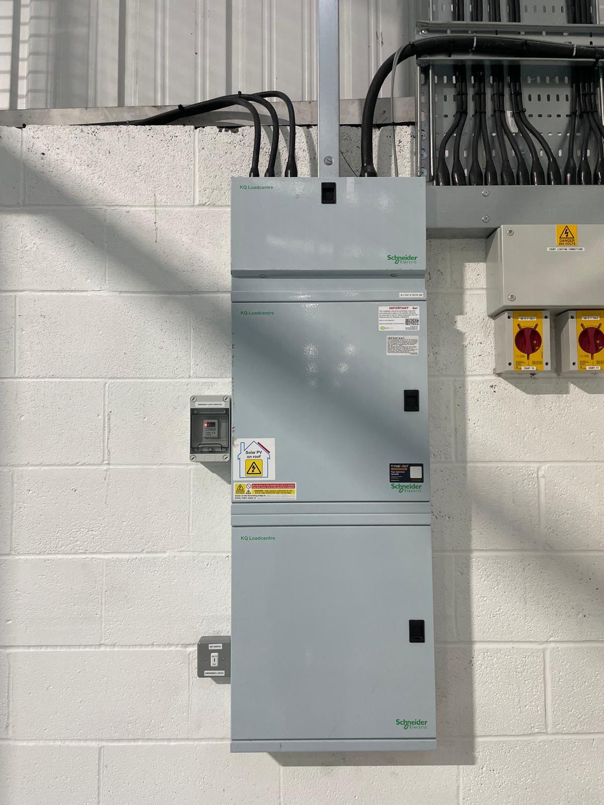 Closed electrical panel at Pikup Padel