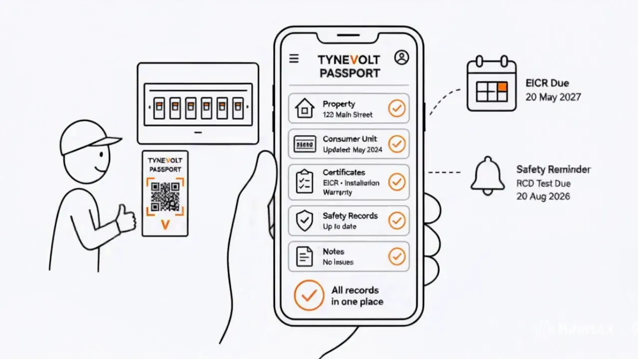 Tynevolt Passport property record shown on a phone
